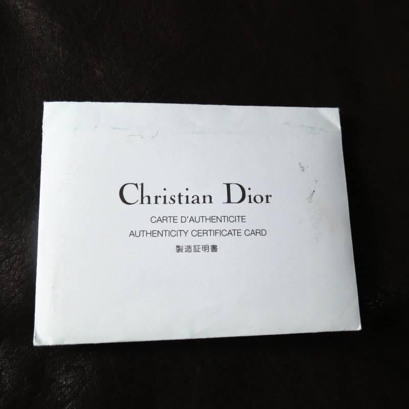 DIOR Brown Leather -Gaucho- Belt Buckle Key Charm Saddle Shoulder Bag 3