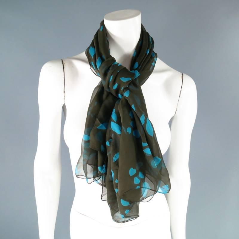 royal blue chiffon scarf