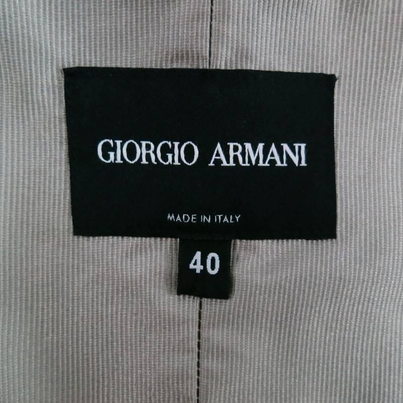 GIORGIO ARMANI Size 6 Silver floaral Crocodile Textured Metallic Leather Jacket 5