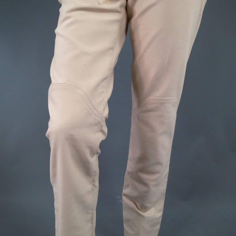 LOUIS VUITTON Size 6 Khaki Cotton Riding Dress Pants In New Condition In San Francisco, CA