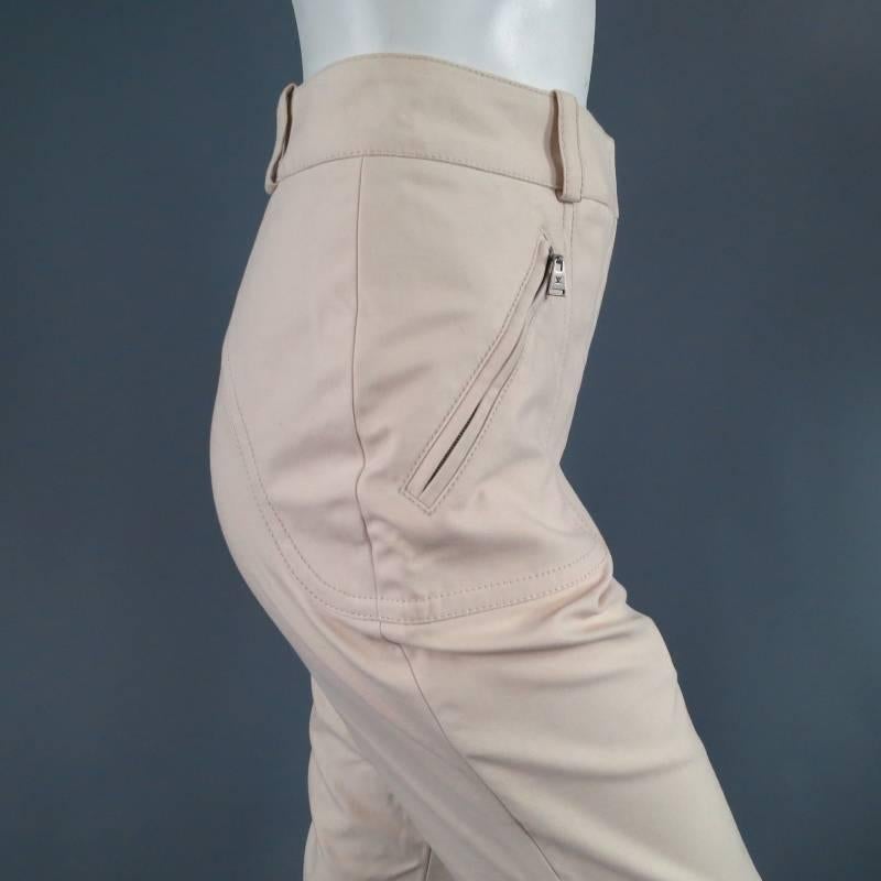 LOUIS VUITTON Size 6 Khaki Cotton Riding Dress Pants 1