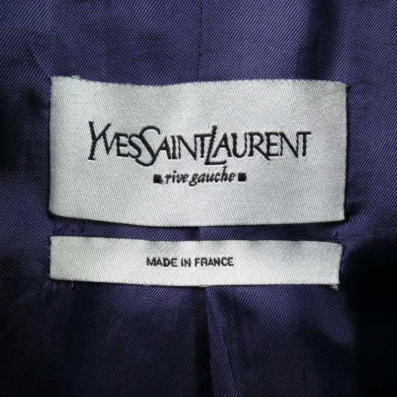 YVES SAINT LAURENT by TOM FORD Size 6 Lavender Velvet Military Jacket 2004 5