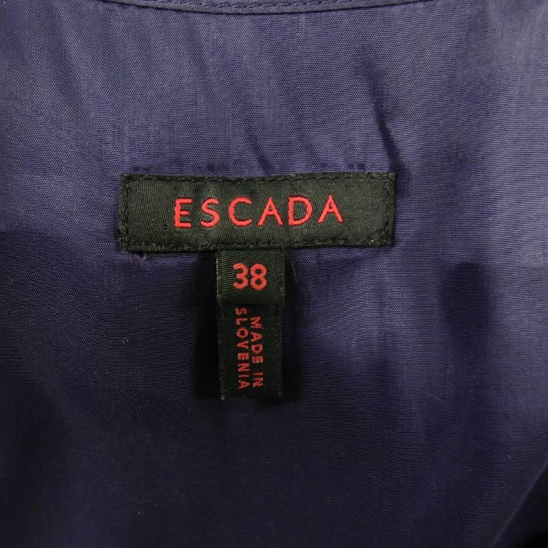 ESCADA Size 6 Purple Heather Wool Blend Layered 2 in 1 Coat Dress 6