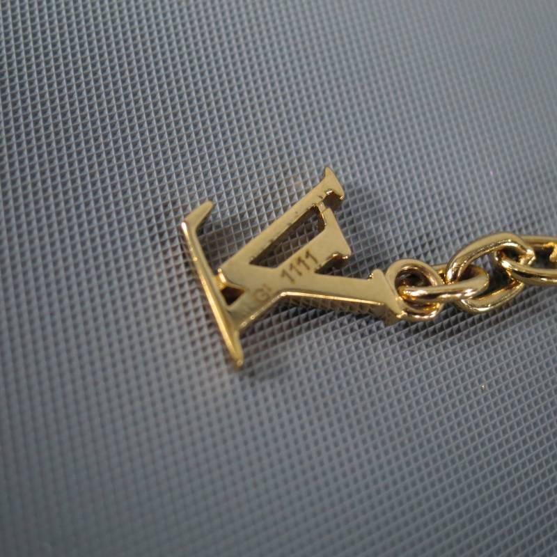 LOUIS VUITTON Gold Metall lila Swarovski -Gamble-Monogramm Würfel Armband 5