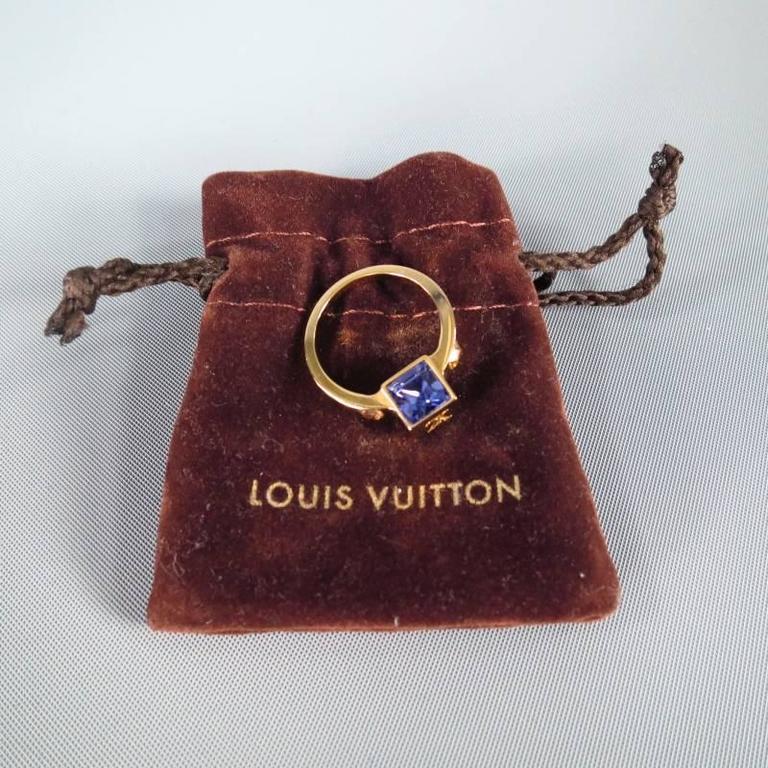 Louis Vuitton ring Swarovski with Gold Hardware ?~ Swarovski Used