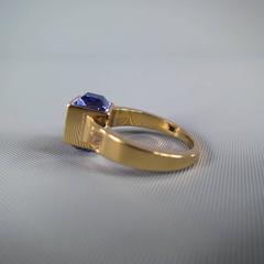 LOUIS VUITTON Gold Purple Swarovski Crystal -Gamble- Dice Ring