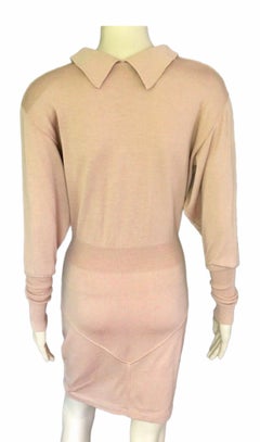 Azzedine Alaia S/S 1989 Vintage Tailliertes Minikleid mit tiefem Ausschnitt