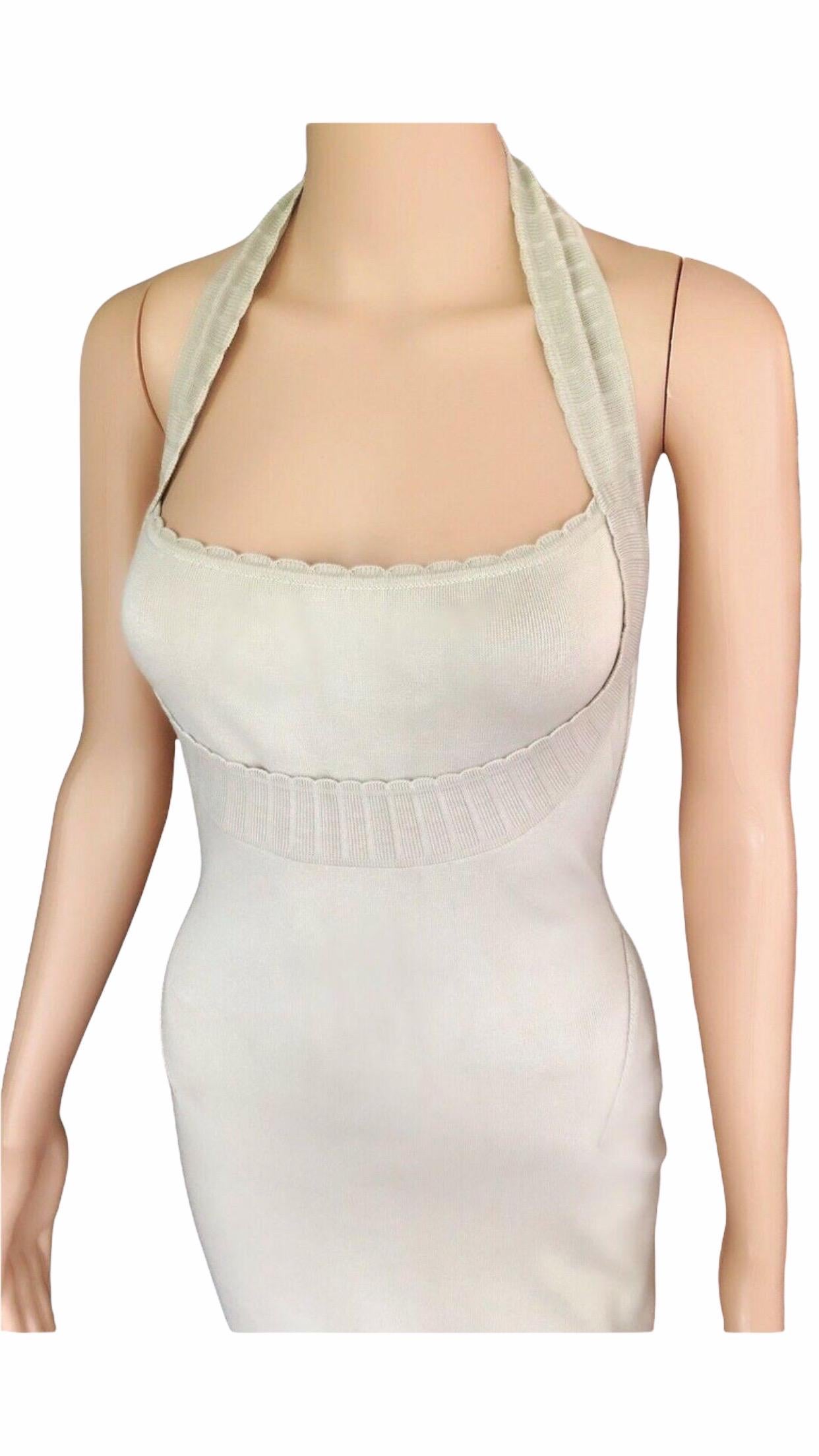 Azzedine Alaia S/S 1992 Vintage Bustier Open Back Dress  In Good Condition For Sale In Naples, FL
