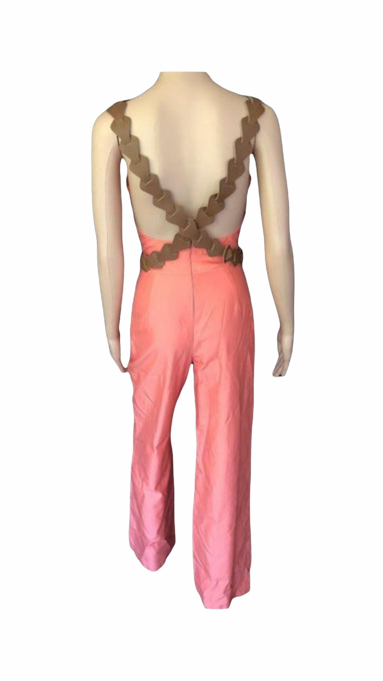 Thierry Mugler S/S 2001 Couture Runway Open Back Jumpsuit In New Condition For Sale In Naples, FL