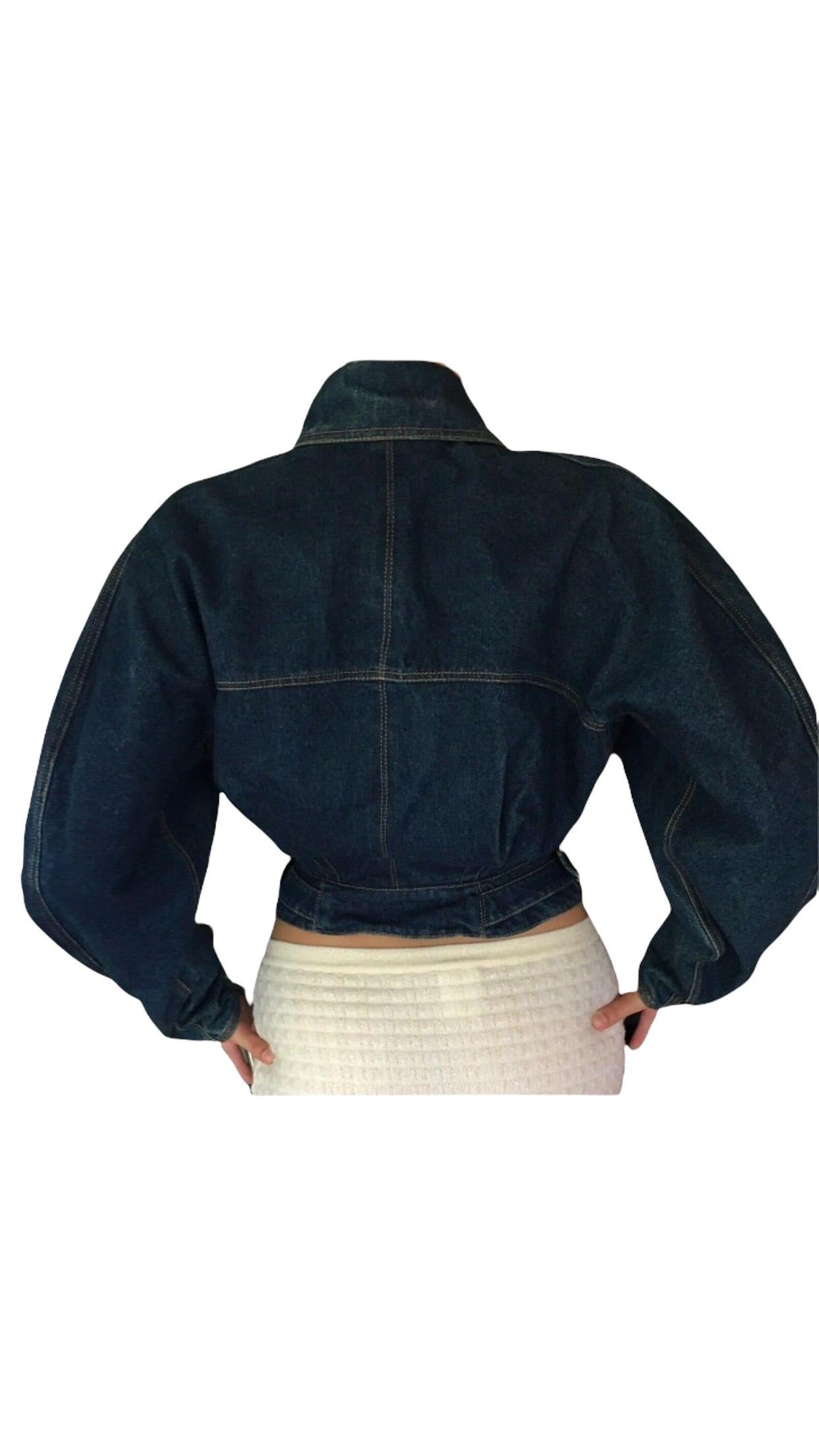 Azzedine Alaia 1986 Vintage Denim Jacket Coat  6