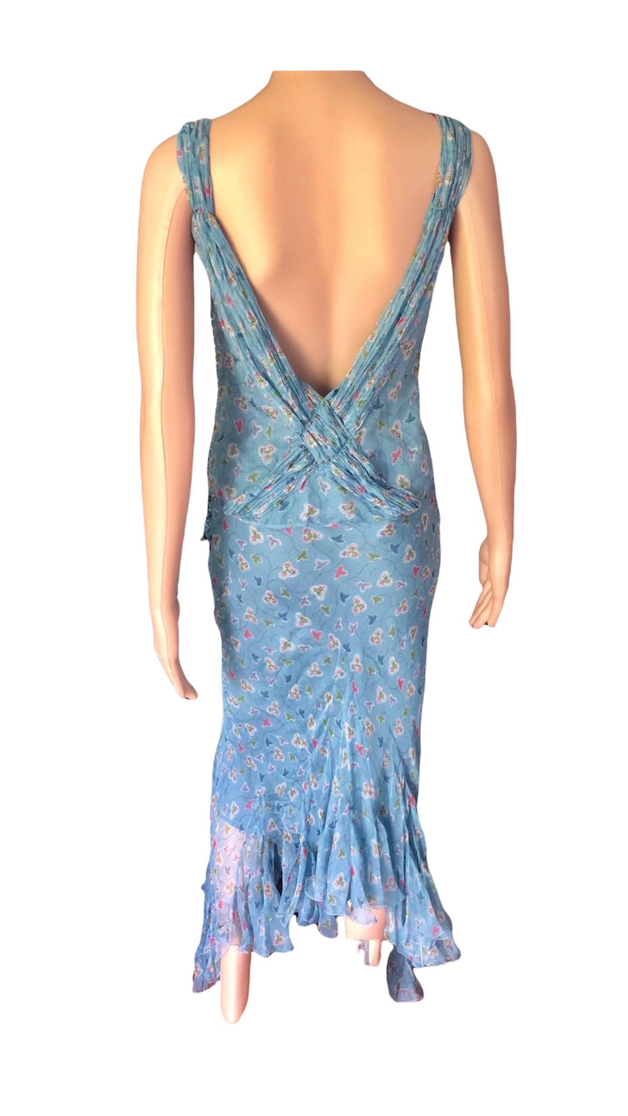 Christian Dior by John Galliano F/W 2003 Silk Floral Top and Skirt 2 Piece Set 3