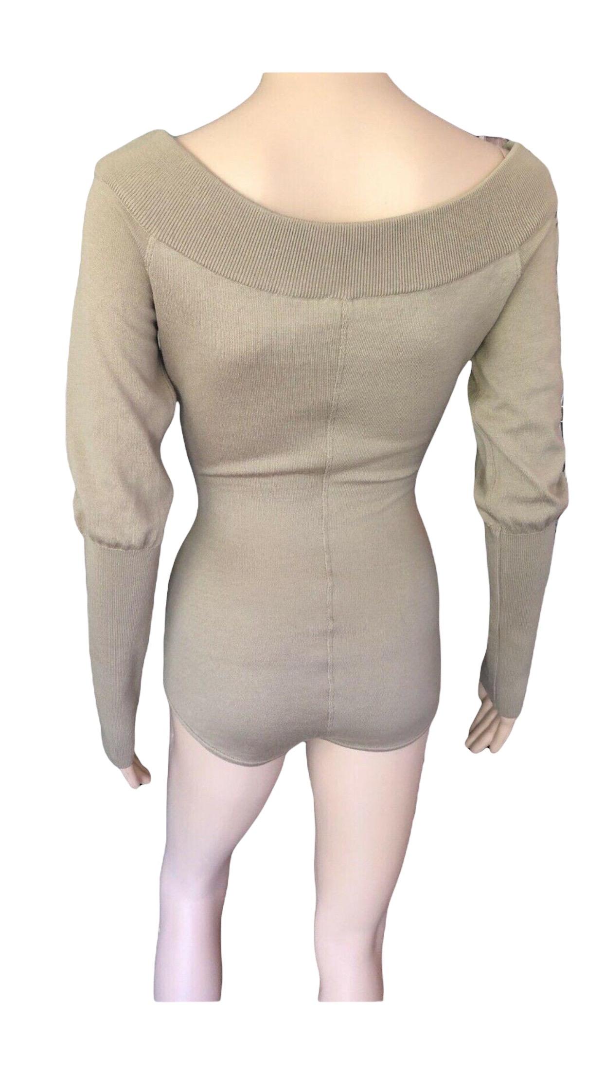 Azzedine Alaia 1990's Vintage Fitted Bodysuit Romper In Good Condition In Naples, FL