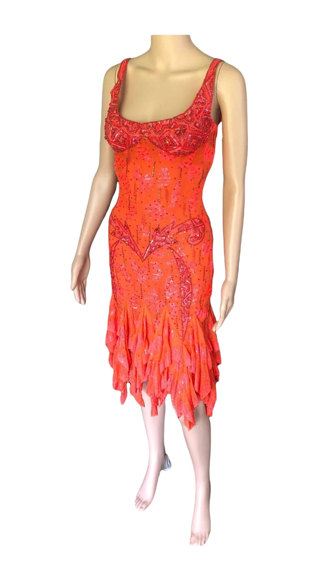 Atelier Versace by Gianni Versace S/S 2002 Haute Couture Embellished Dress For Sale 4
