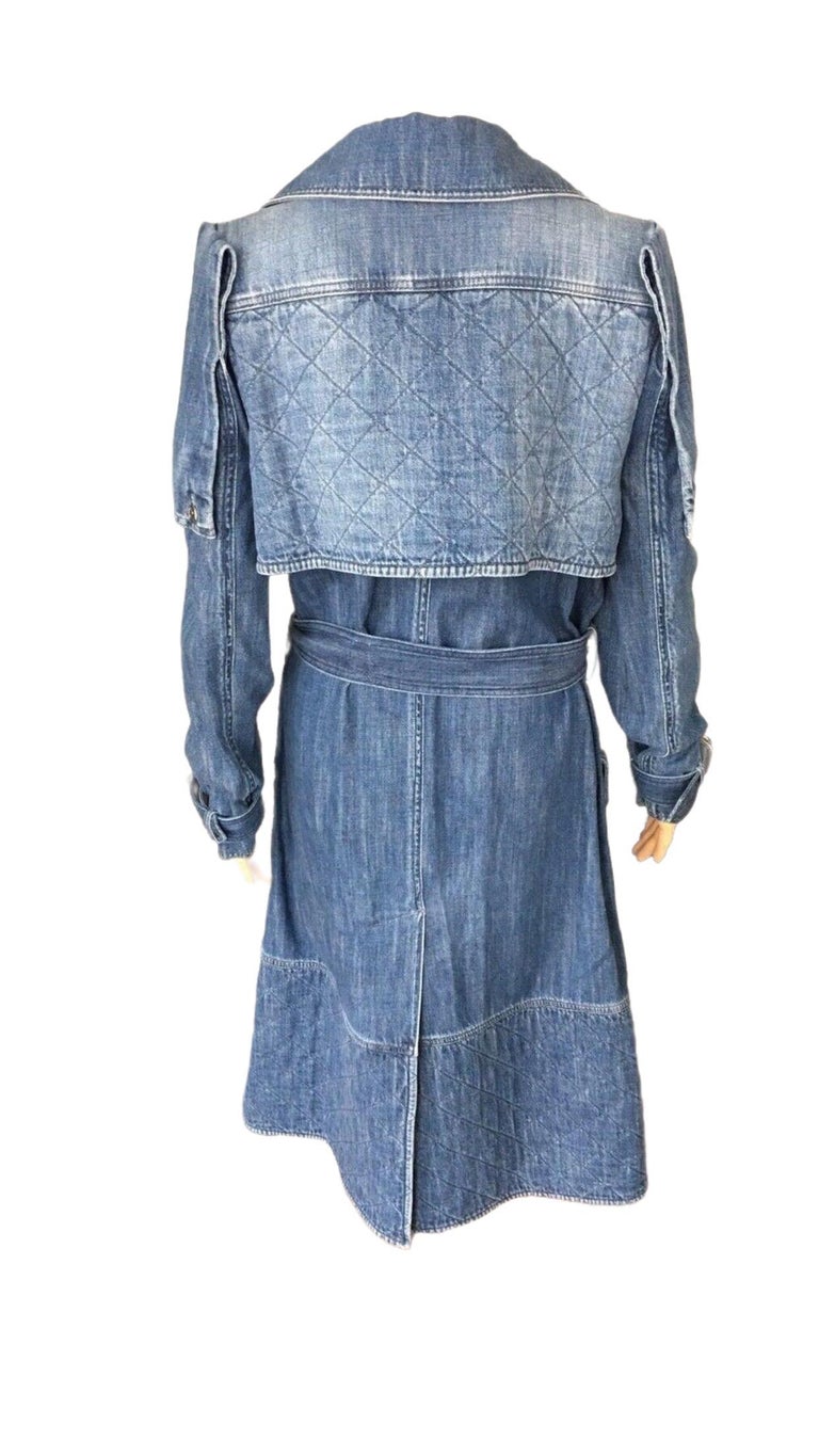 Chanel S/S 2008 Runway Denim Jacket Trench Coat For Sale at 1stDibs ...