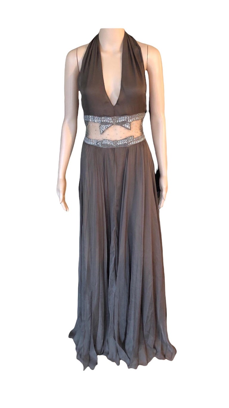 valentino brown dress Valentino Bronze One-Shoulder Pleated Dress main image 0