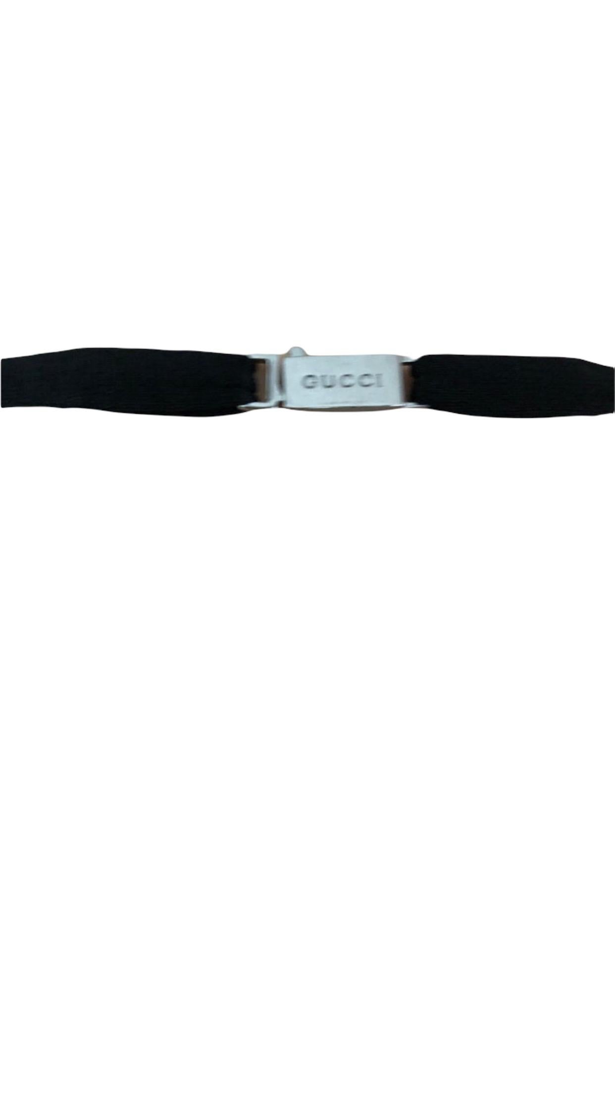Gucci by Tom Ford c.2001 Silk Knit Halter Backless Black Crop Top For Sale 10