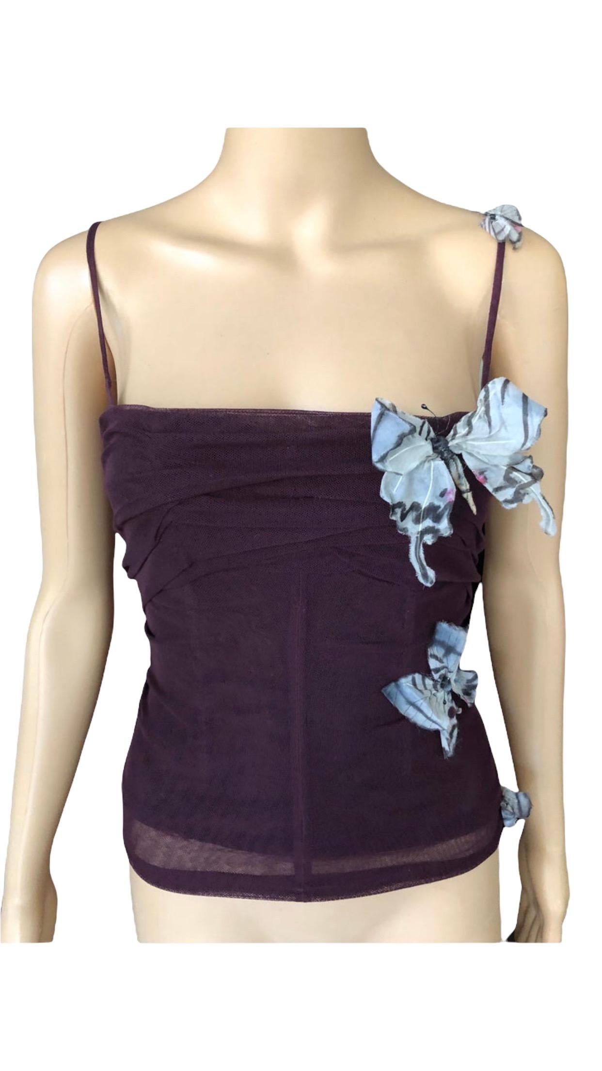 Dolce & Gabbana S/S 1998 Vintage Stromboli Collection Butterfly Top 1