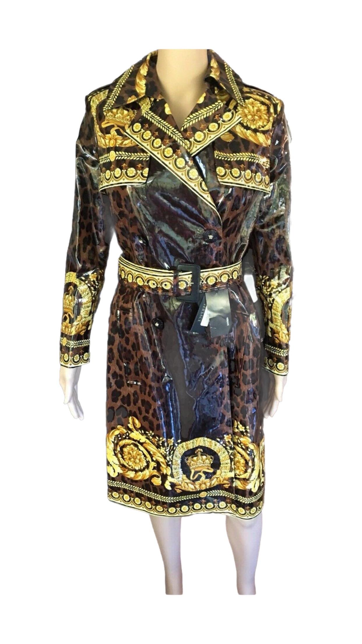 Women's Versace Medusa Signature Print Jacket Rain Coat 