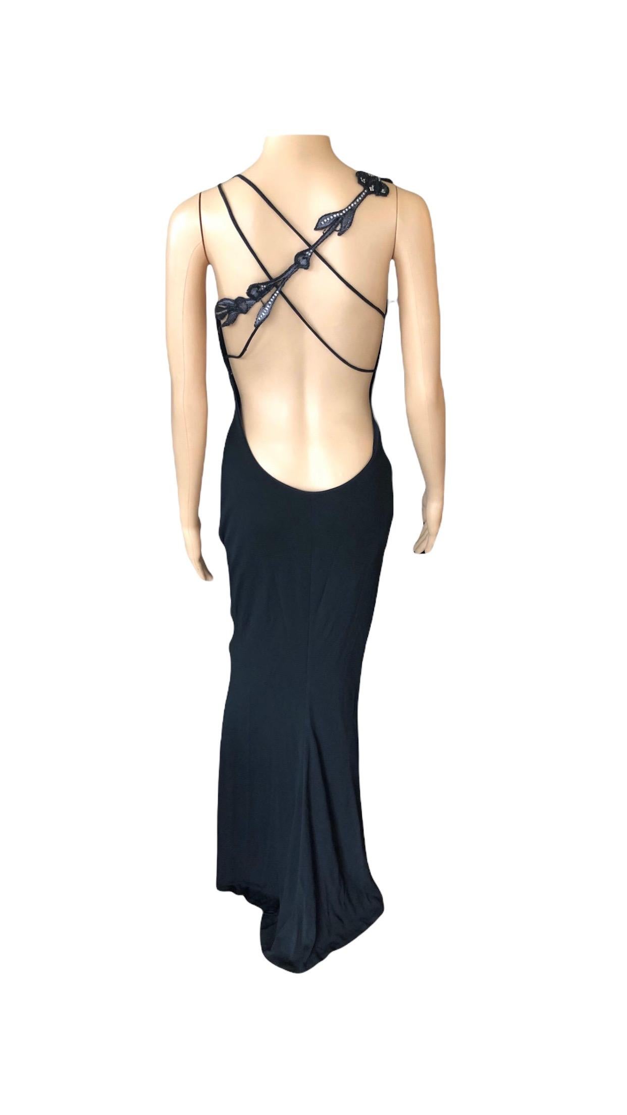 Atelier Versace by Gianni Versace Haute Couture Embellished Evening Dress Gown For Sale 1