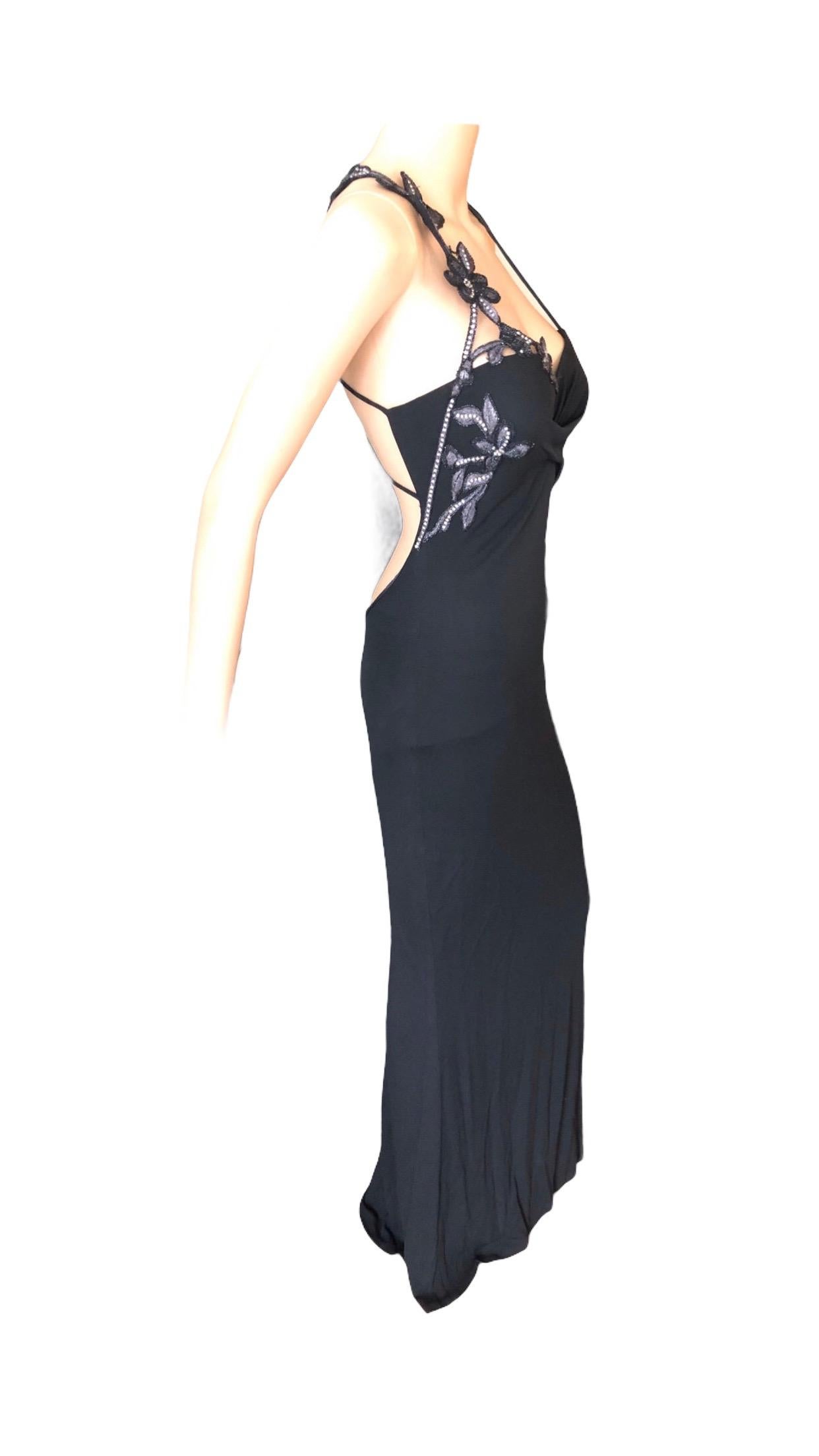 Atelier Versace by Gianni Versace Haute Couture Embellished Evening Dress Gown For Sale 4