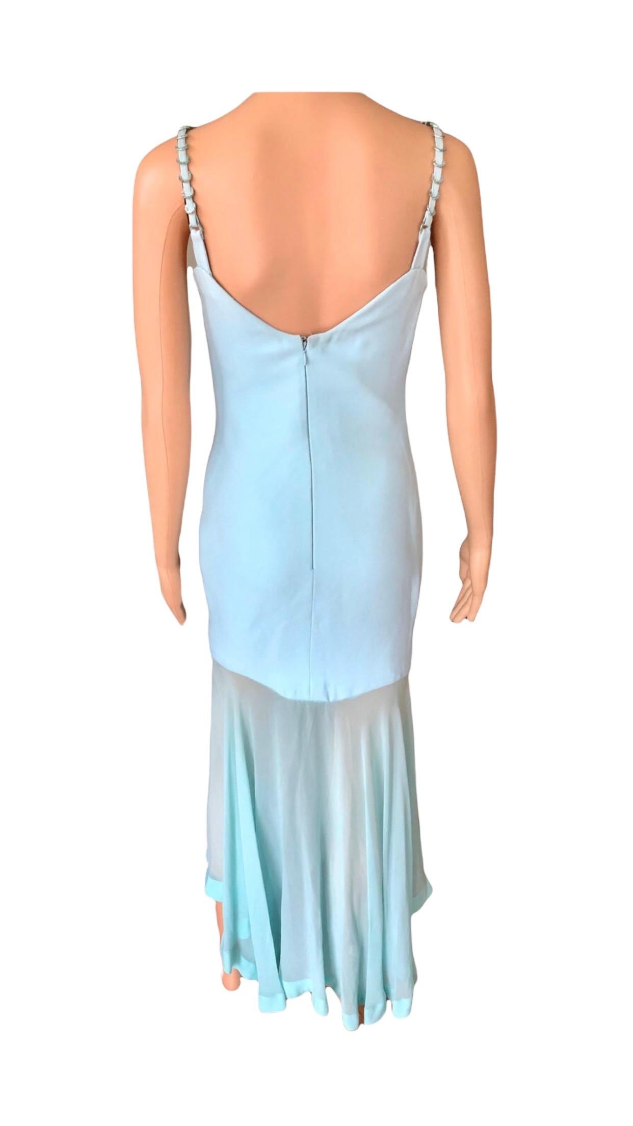 Gianni Versace S/S 1995 Runway Vintage Bustier Sheer Evening Dress Gown 1