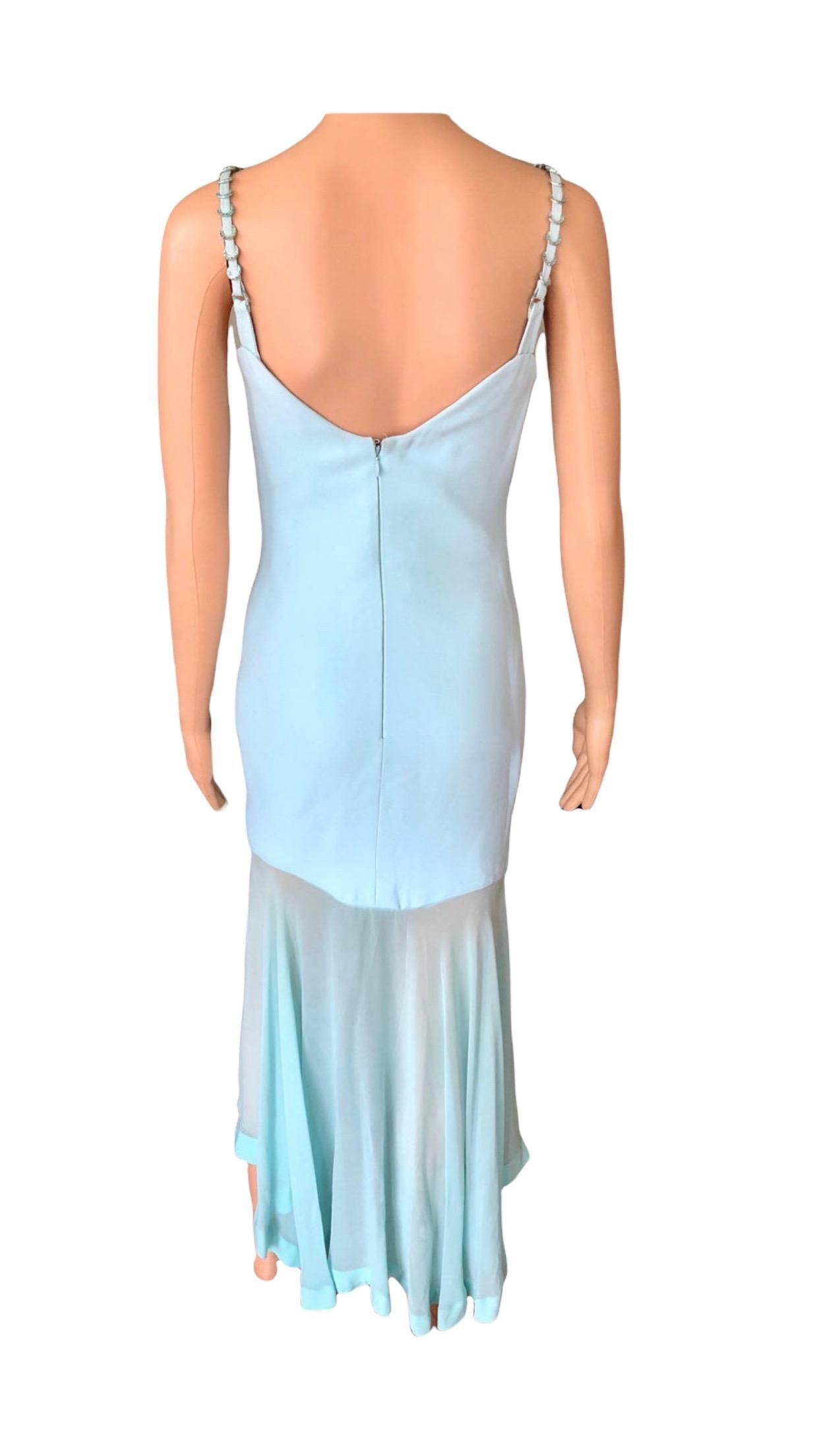 Gianni Versace S/S 1995 Runway Vintage Bustier Sheer Evening Dress Gown 5