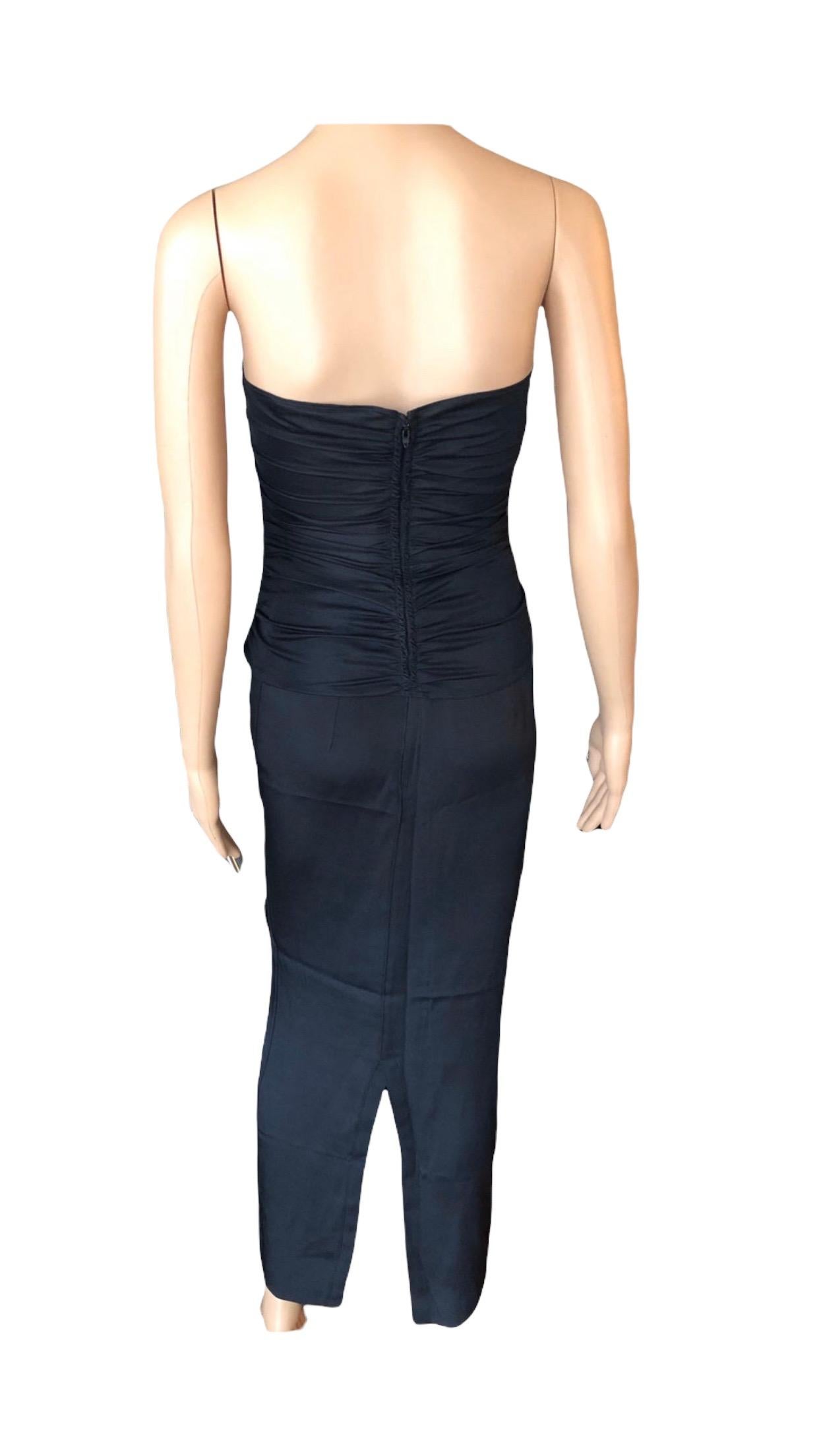 Gianni Versace F/W 1987 Vintage Sera Embellished Bustier Top&Skirt 2-Piece Suit  For Sale 3