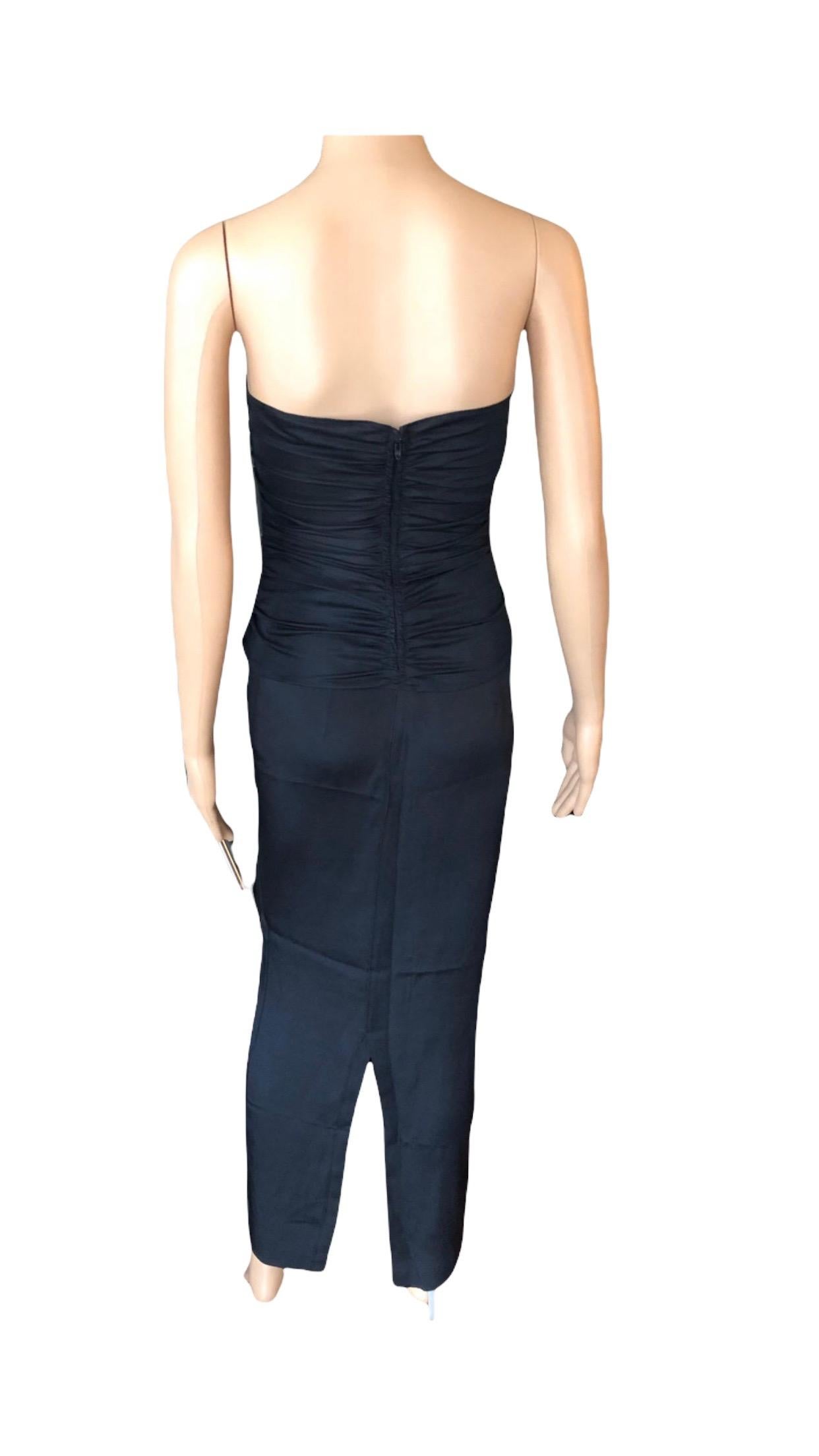 Gianni Versace F/W 1987 Vintage Sera Embellished Bustier Top&Skirt 2-Piece Suit  For Sale 4