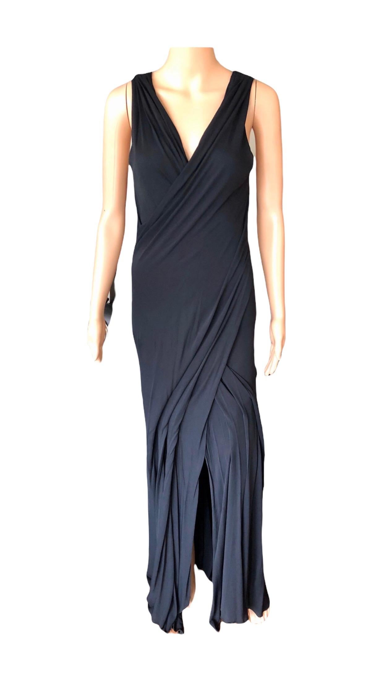 Jean Paul Gaultier Open Back Black Maxi Evening Dress For Sale 1