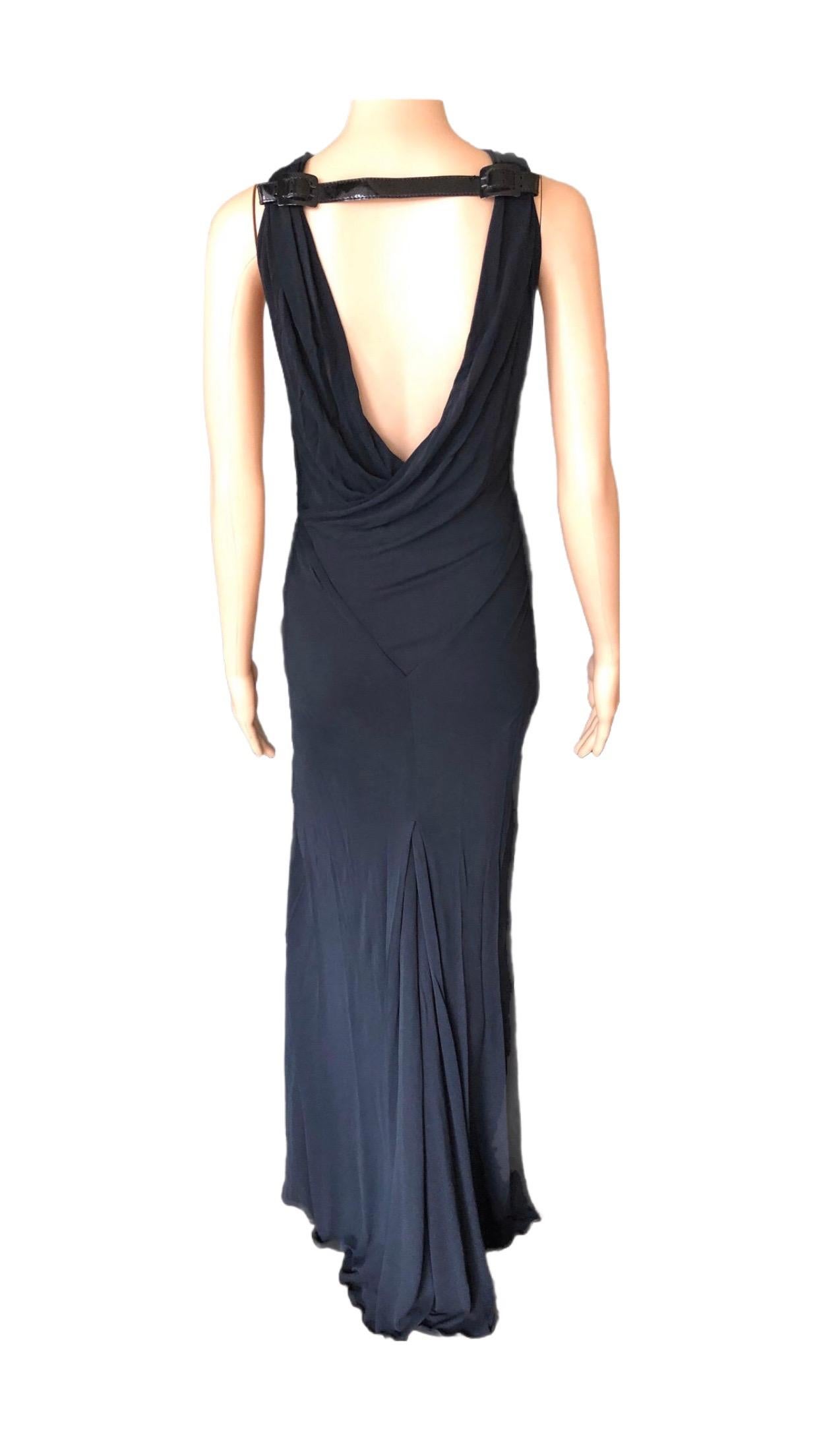 Jean Paul Gaultier Open Back Black Maxi Evening Dress For Sale 2