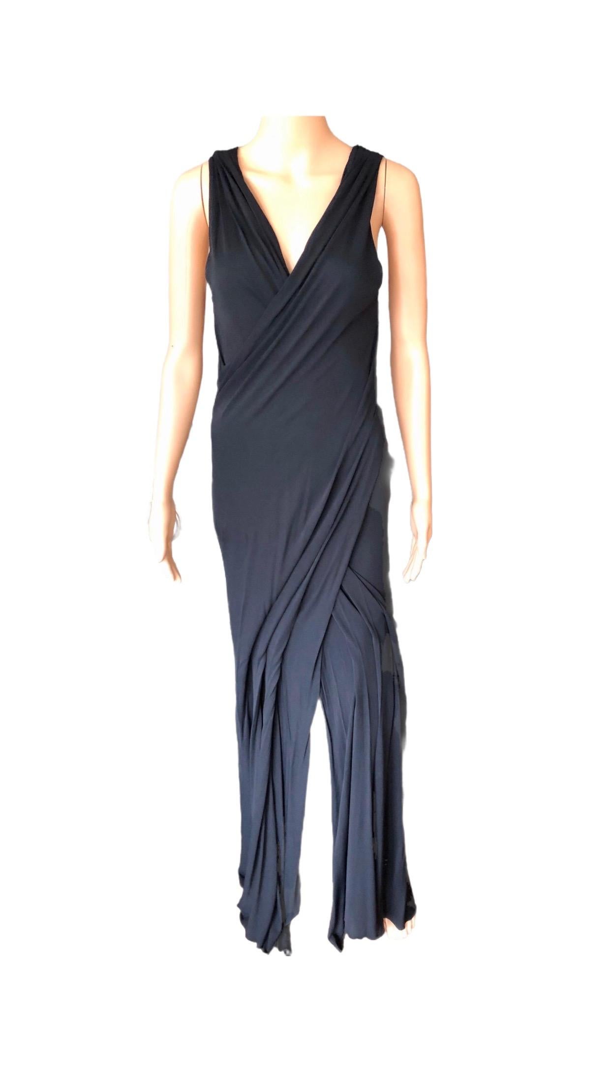 Jean Paul Gaultier Open Back Black Maxi Evening Dress For Sale 4