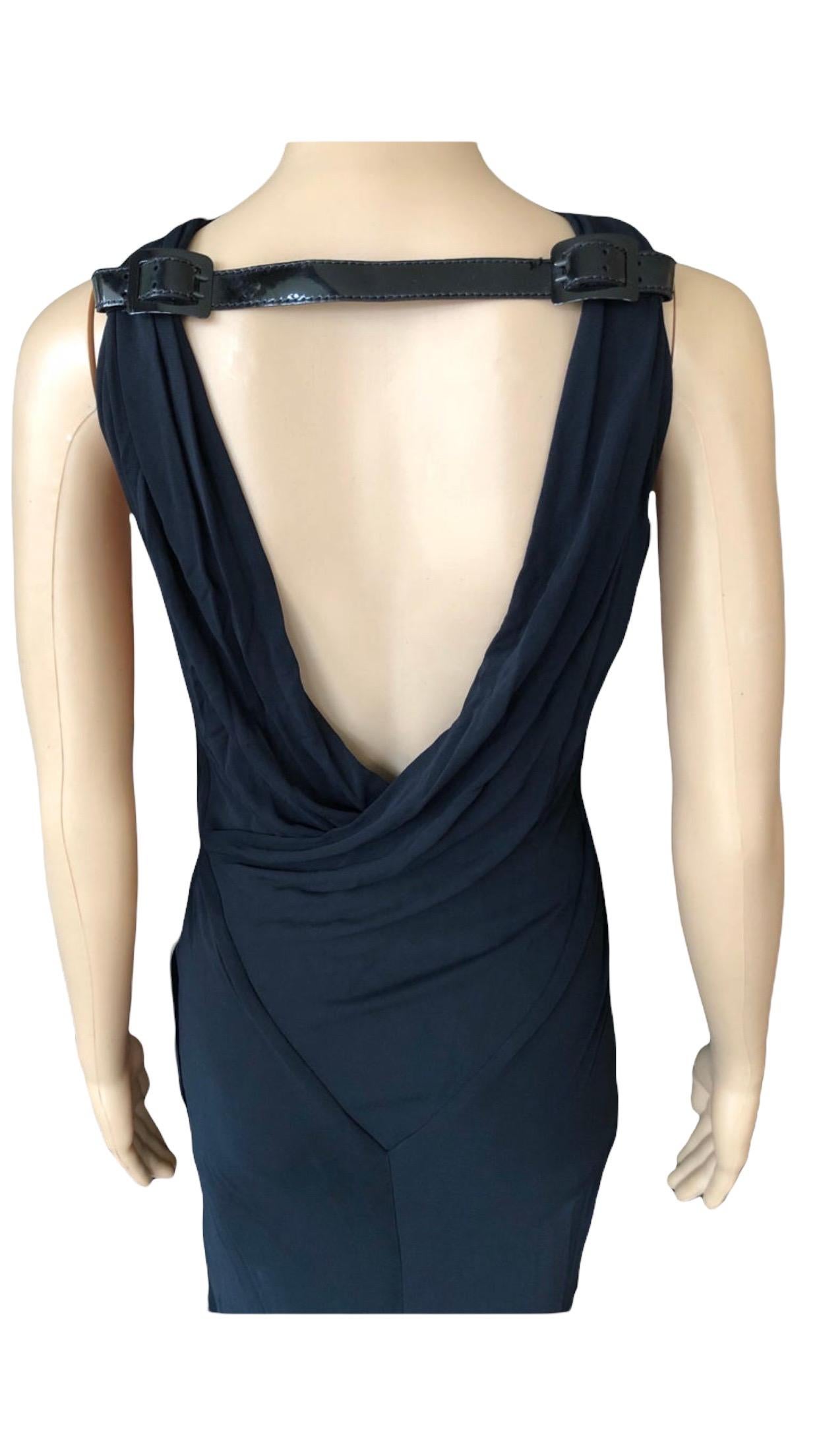 Jean Paul Gaultier Open Back Black Maxi Evening Dress For Sale 3