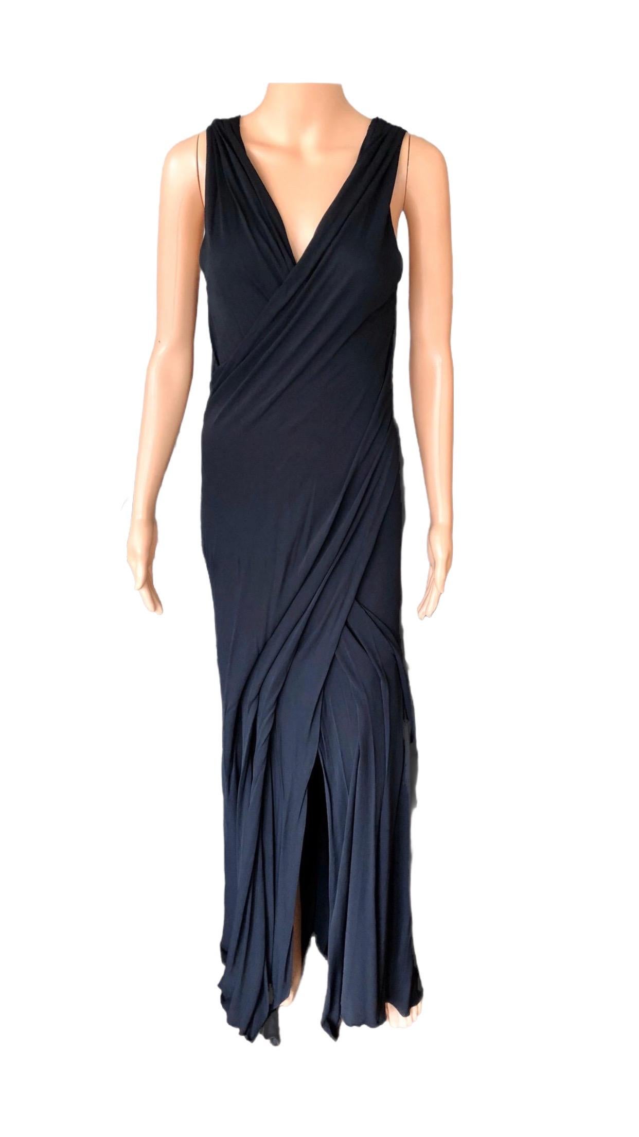 Jean Paul Gaultier Open Back Black Maxi Evening Dress For Sale 5