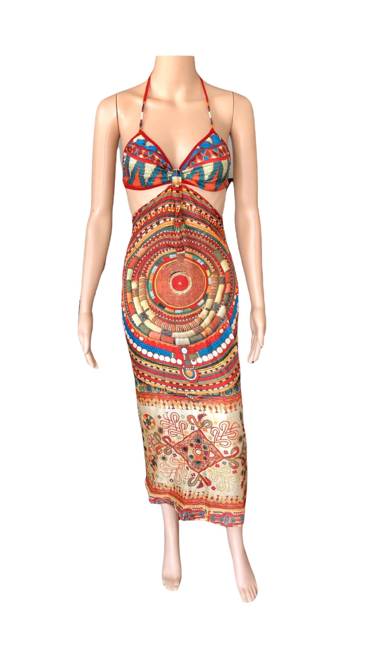 Women's Jean Paul Gaultier Soleil Cutout Open Back Silk Dress For Sale