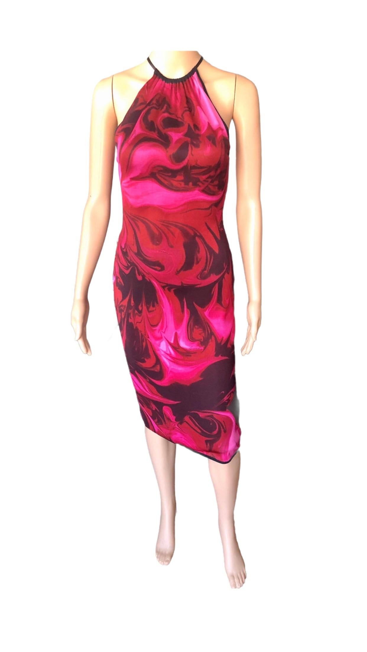 Tom Ford for Gucci S/S 2001 Bodycon Knit Printed Midi Dress For Sale 5