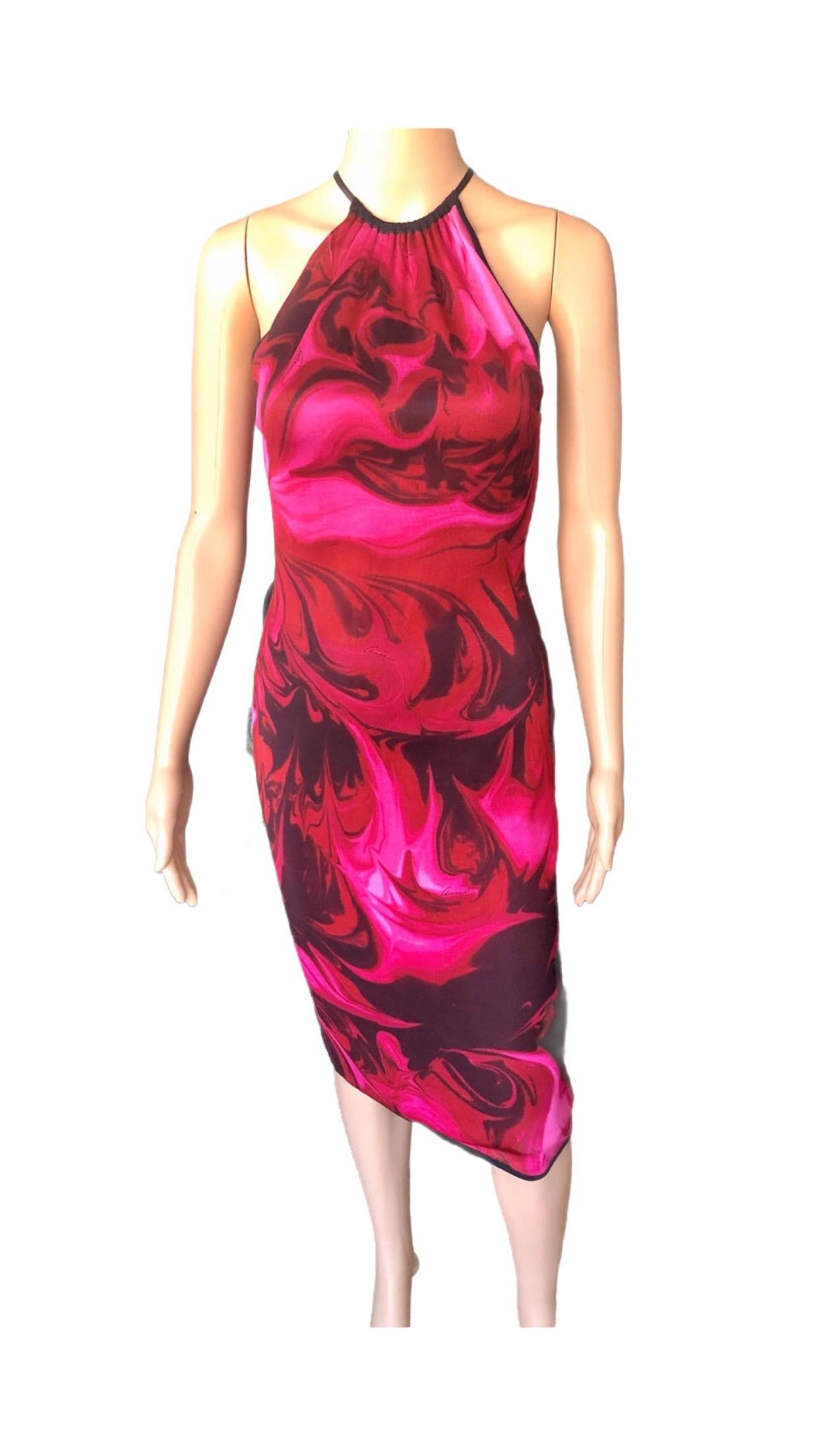 Tom Ford for Gucci S/S 2001 Bodycon Knit Printed Midi Dress For Sale 6