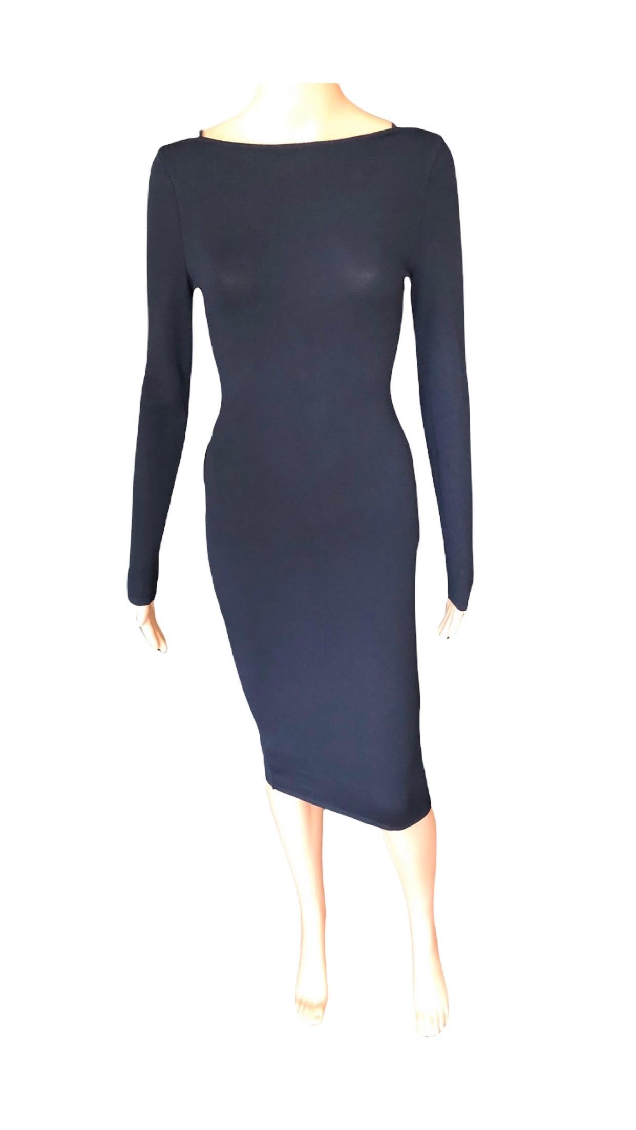 Tom Ford for Gucci S/S 1998 Vintage Bodycon Knit Midi Dress 5