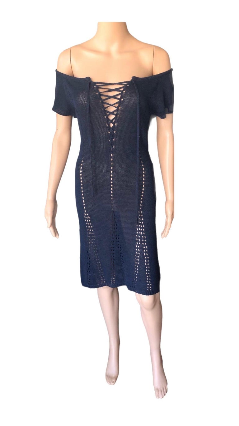 tom ford crochet dress Tom Ford Lurex Crochet Maxi Dress