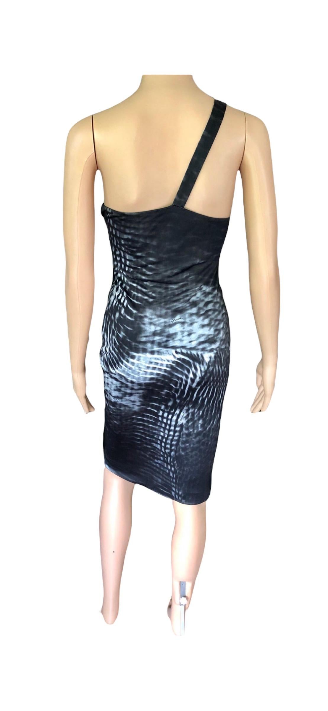 Tom Ford for Gucci S/S 2000 Runway One Shoulder Bodycon Knit Midi Dress 4