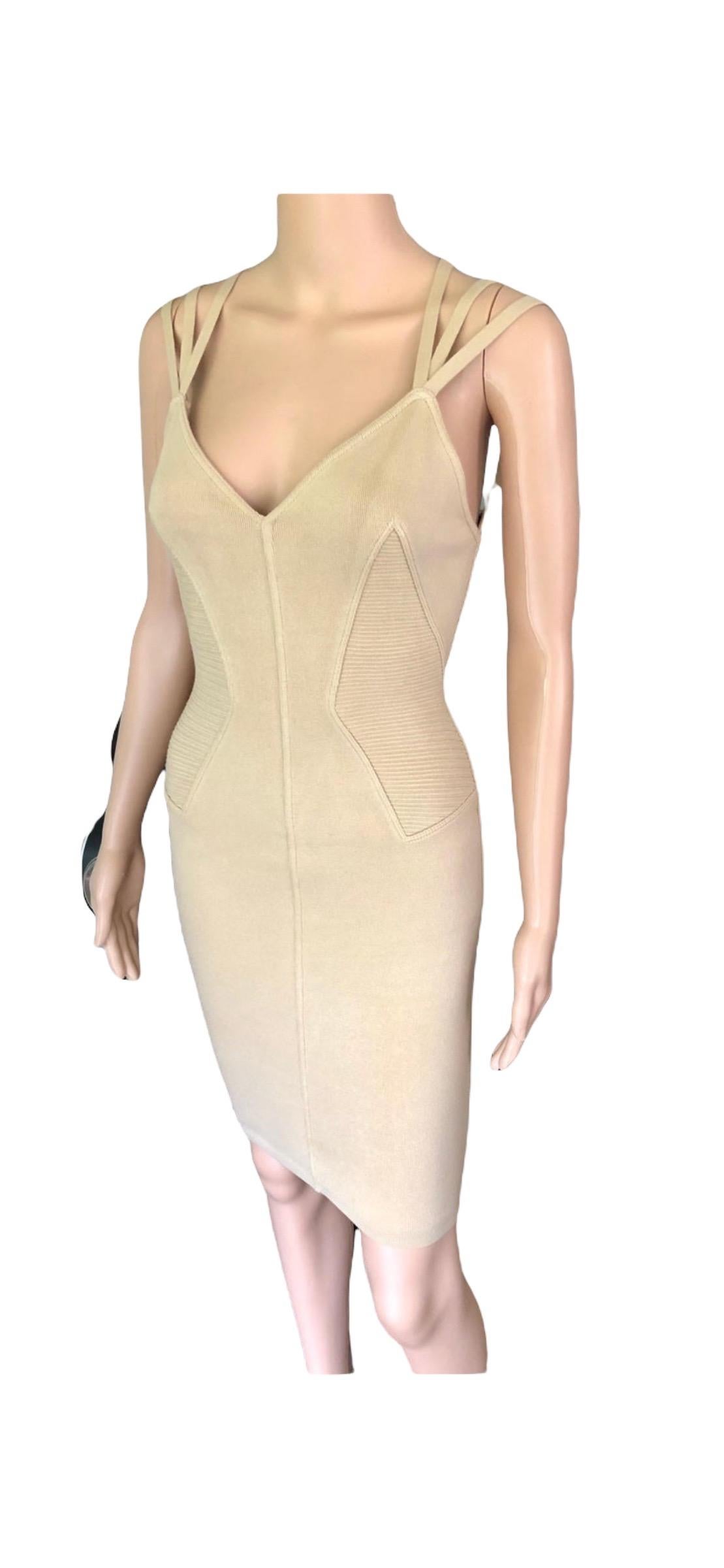 Azzedine Alaia S/S 1990 Vintage Bodycon Mini Dress For Sale 3