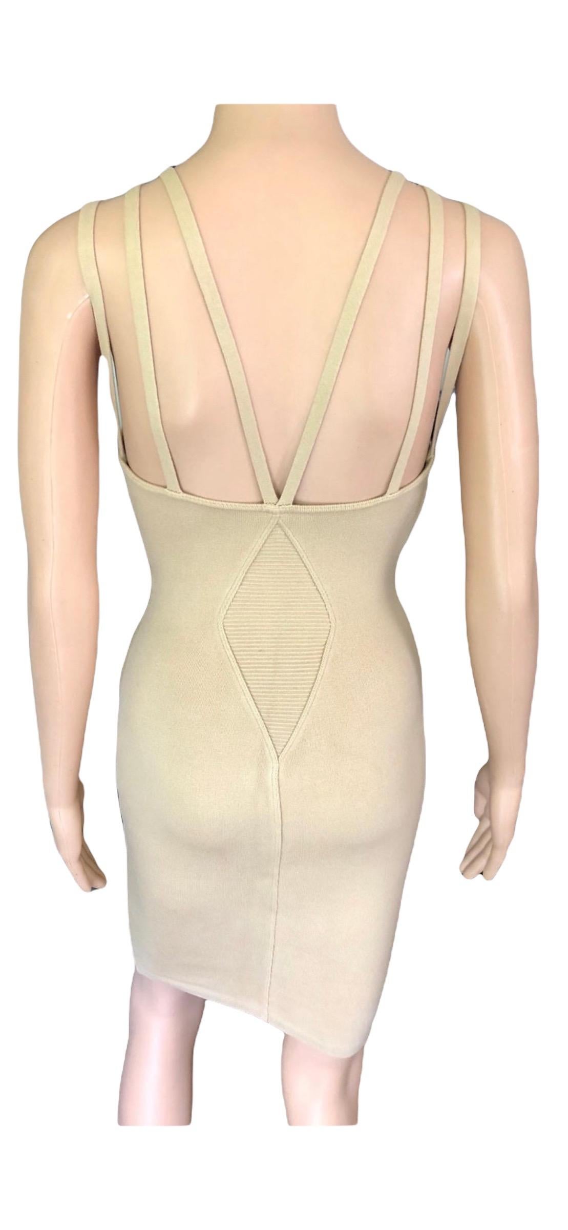 Azzedine Alaia S/S 1990 Vintage Bodycon Mini Dress For Sale 2