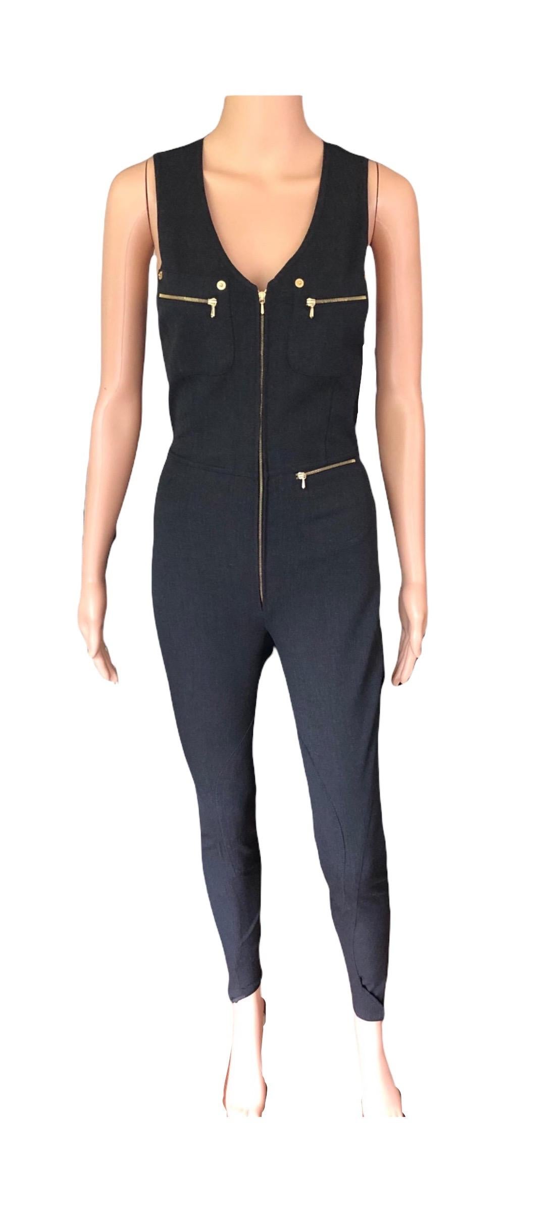Tom Ford for Gucci S/S 1993 Runway Vintage Zipper Jumpsuit For Sale 4