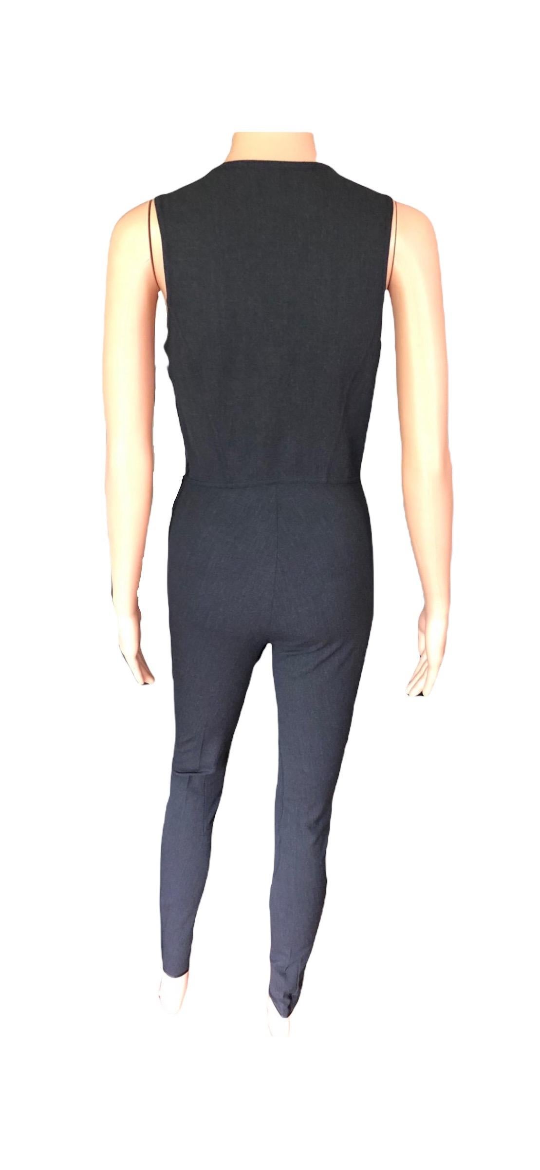 Tom Ford for Gucci S/S 1993 Runway Vintage Zipper Jumpsuit For Sale 8