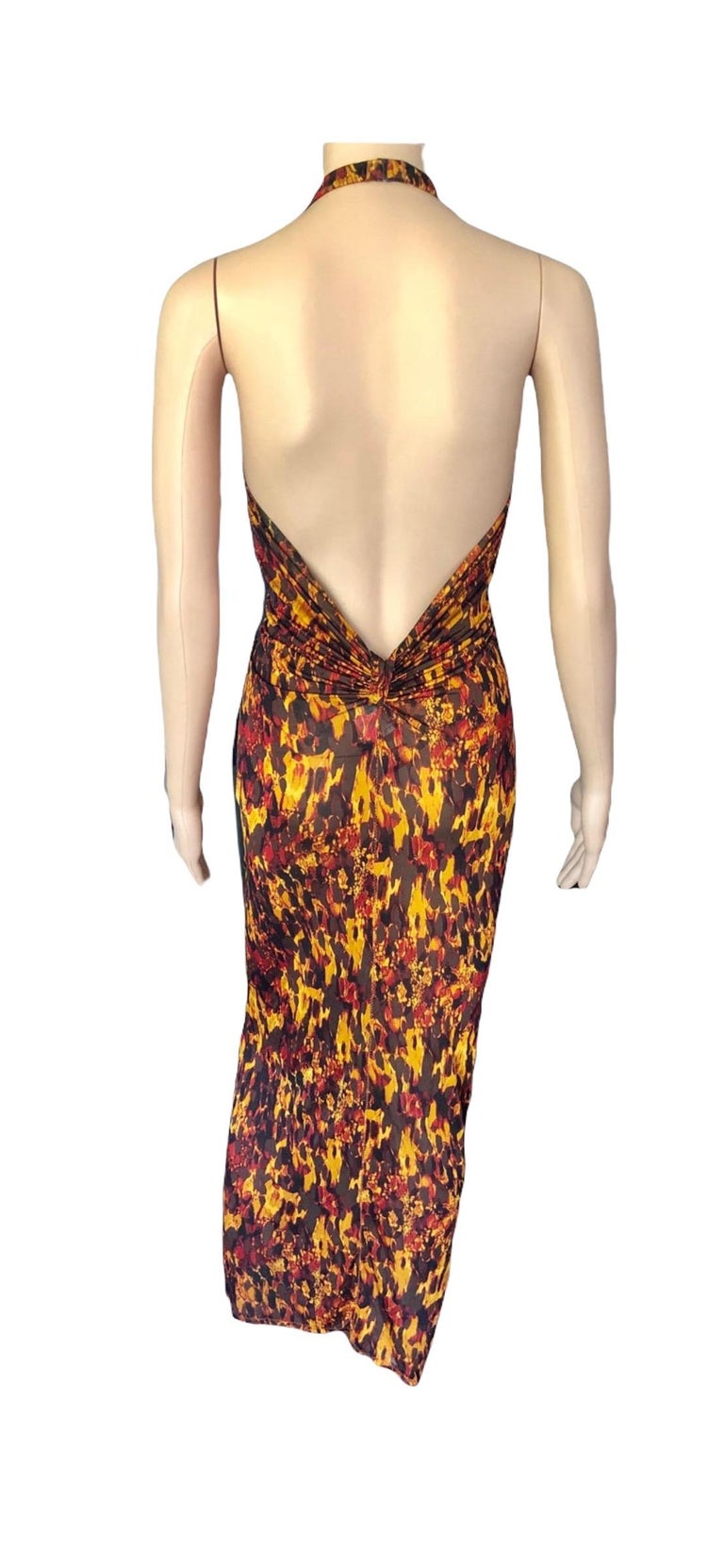 Jean Paul Gaultier S/S 1997 Vintage Embellished Open Back Maxi Evening Dress For Sale 8