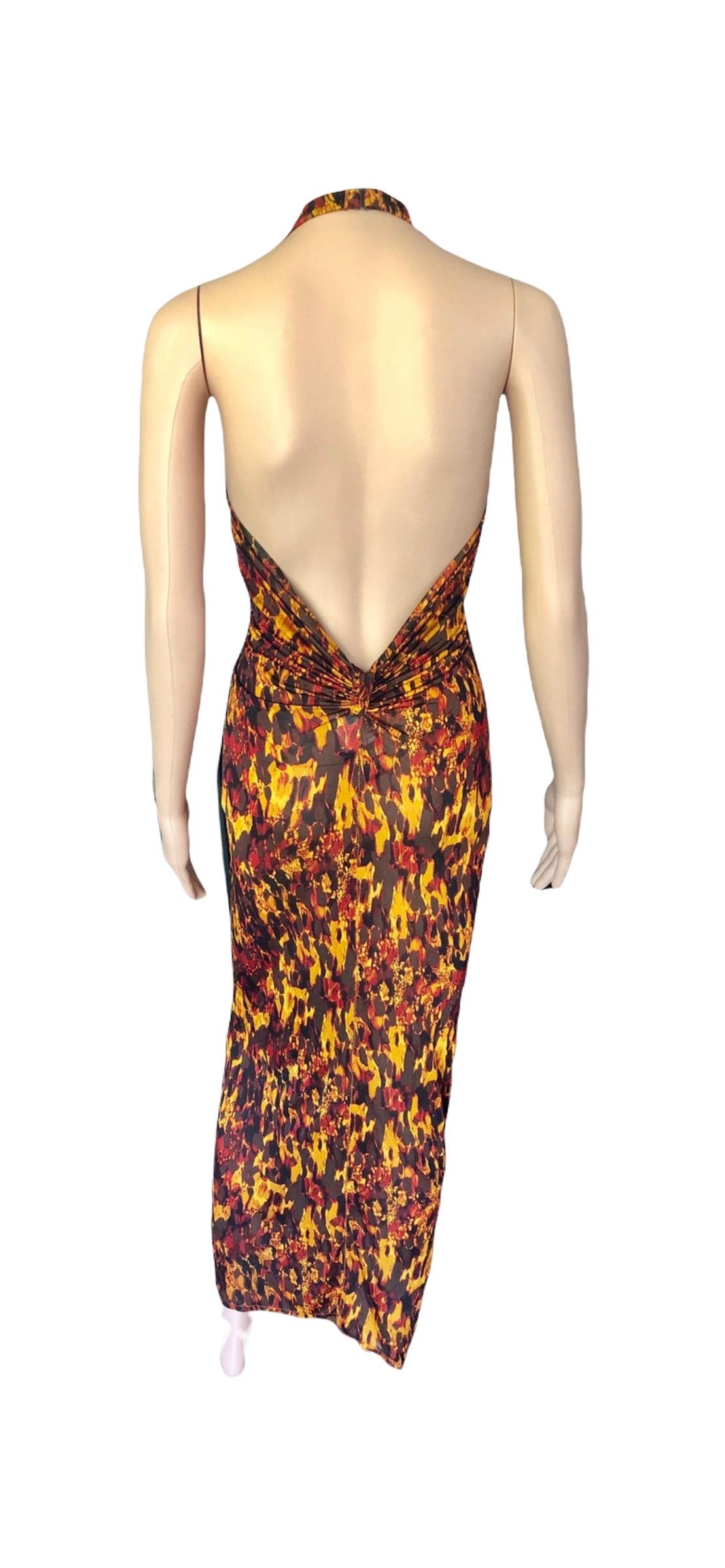 Jean Paul Gaultier S/S 1997 Vintage Embellished Open Back Maxi Evening Dress For Sale 4