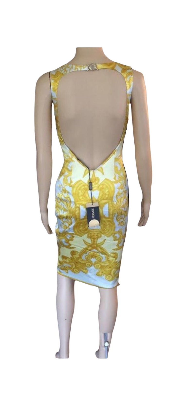 New Versace S/S 2005 Runway Cutout Back Dress For Sale at 1stDibs