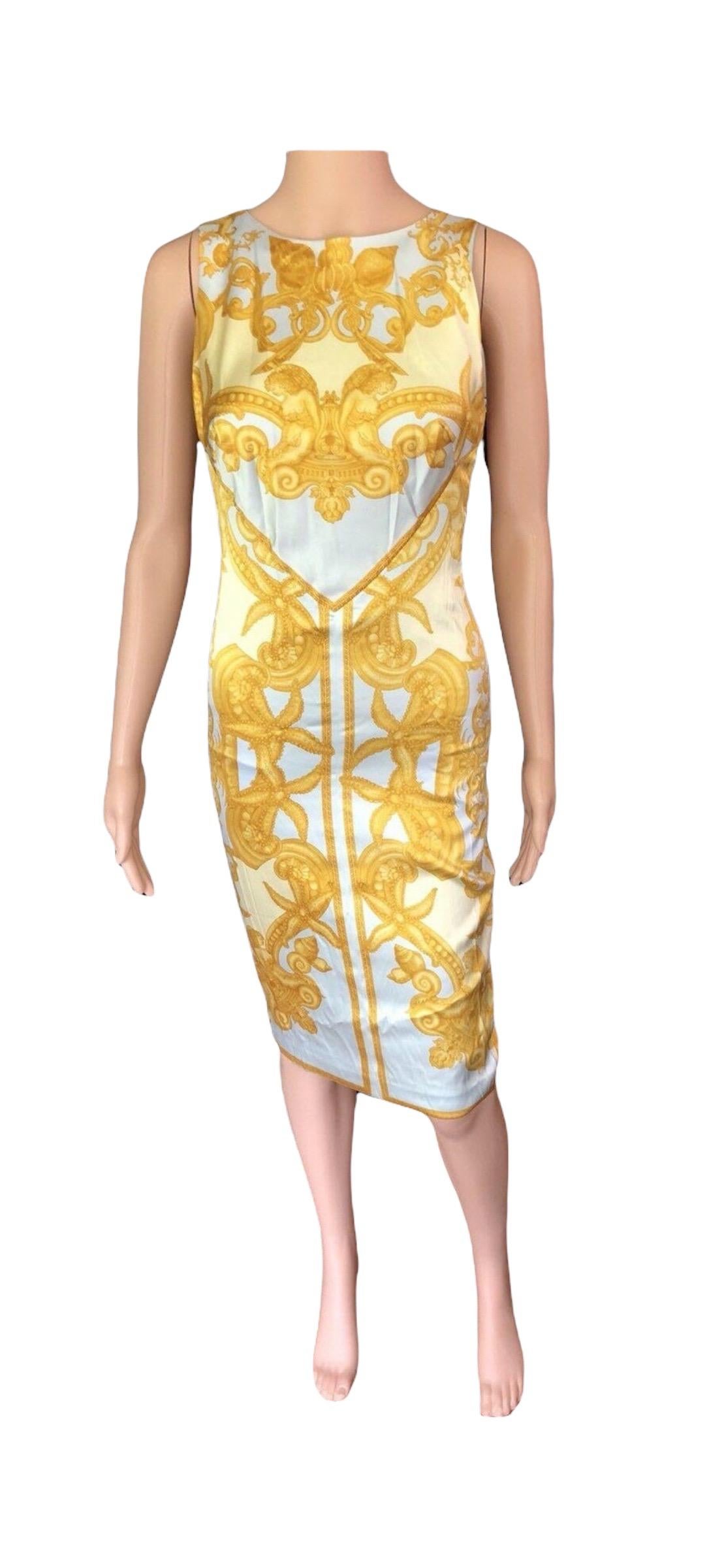 New Versace S/S 2005 Runway Cutout Back Dress In New Condition For Sale In Naples, FL