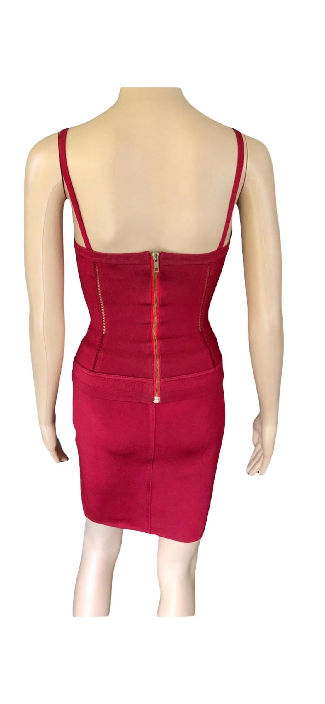 Azzedine Alaia F/W 1991 Vintage Skirt and Bustier Corset Top 2 Piece Set  For Sale 12