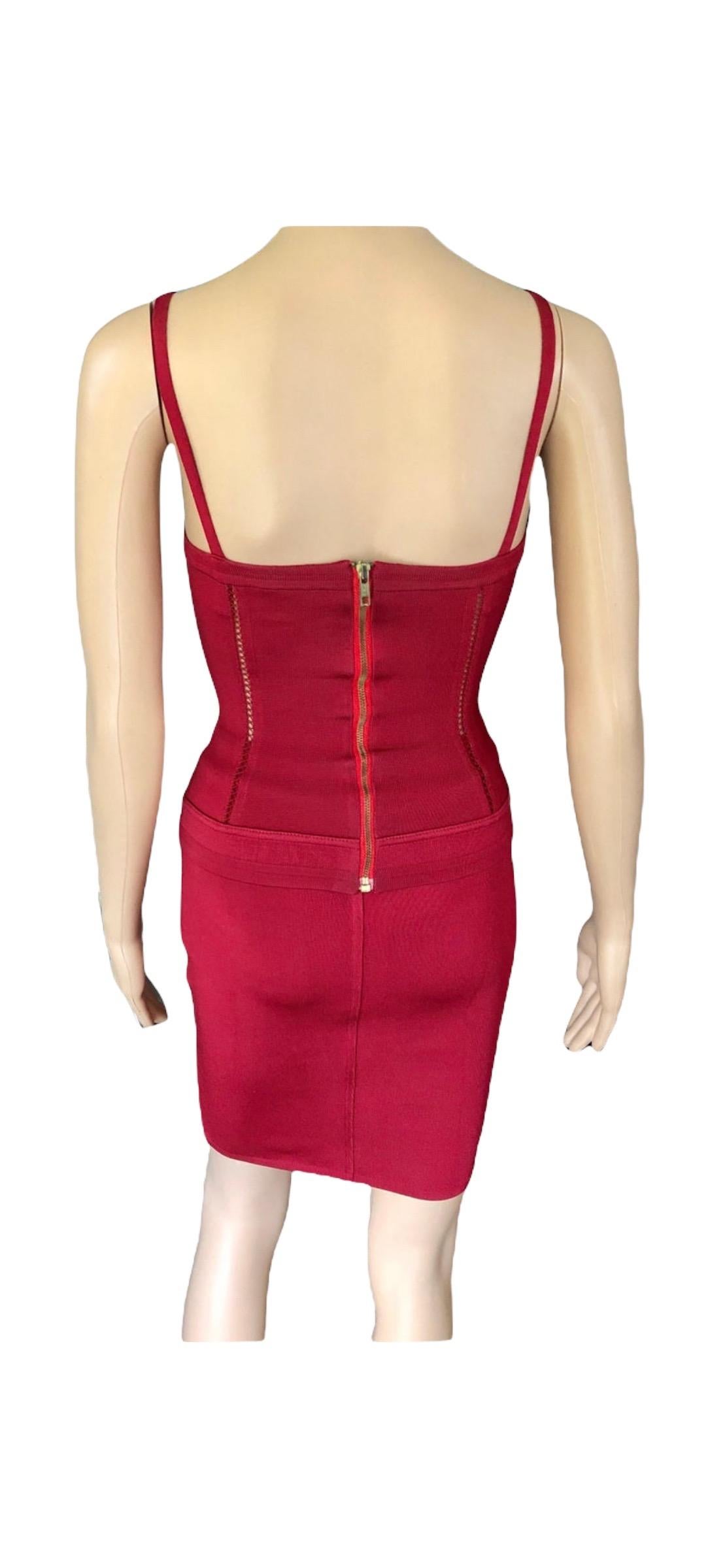 Azzedine Alaia F/W 1991 Vintage Rock und Bustier Korsett Top 2 Stück Set im Angebot 14