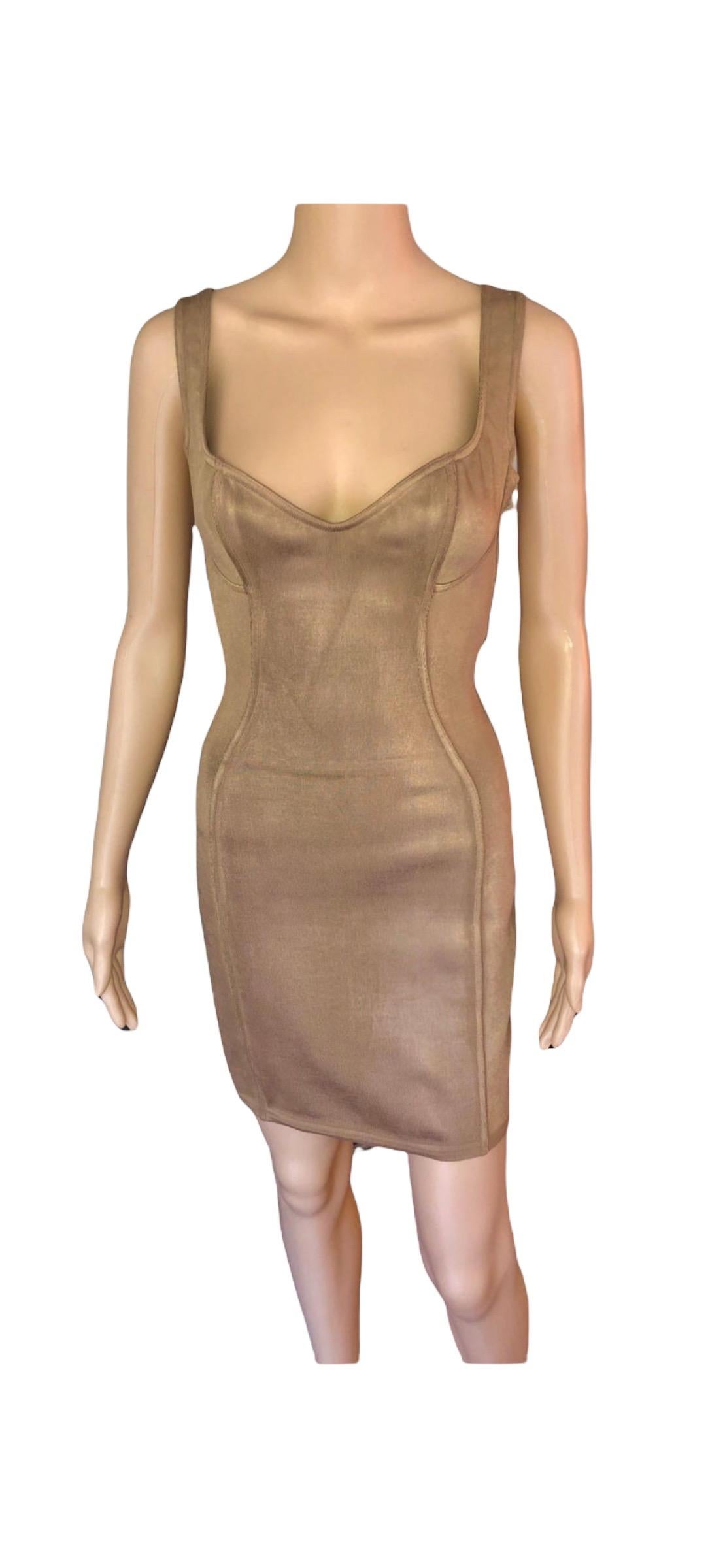 Azzedine Alaia S/S 1991 Vintage Bustier Bodycon Mini Dress  For Sale 7